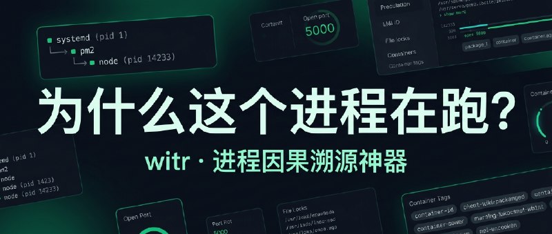 🔍 witr：为什么这个进程在跑？终端进程因果溯源神器